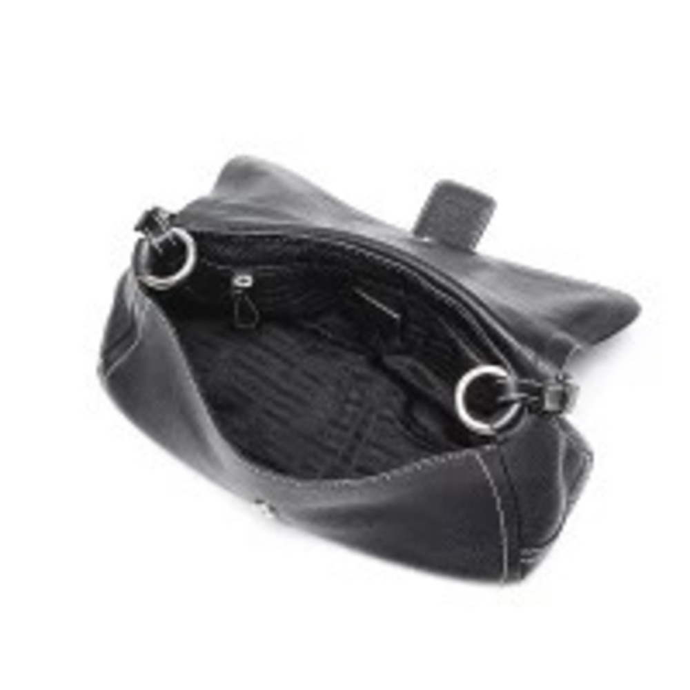 Prada One Shoulder Hobo Bag Handbag Triangle Logo Shoulder Black - Picture 13 of 13